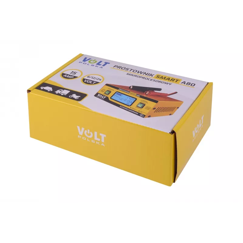 Smart Volt Rectifier Poland 6V/12V/24V 15A A80 carregador de bateria inteligente
