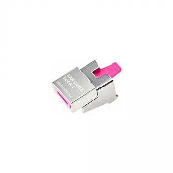 Cadeado de cabo SMARTKEEPER BasicLAN 2 rosa pack de 5 com chave