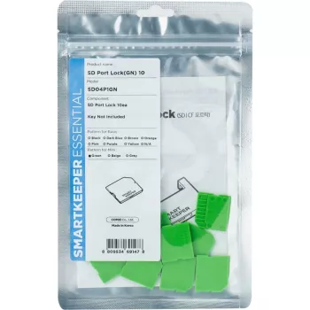 SmartKeeper Bloqueador de porta Mini/Micro SD, Verde, pack de 10 (SLSART-0323)