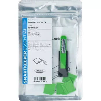 SMARTKEEPER Smart Keeper Bloqueador de porta MiniMicro SD verde pack de 4 + chave (SLSART-0321)