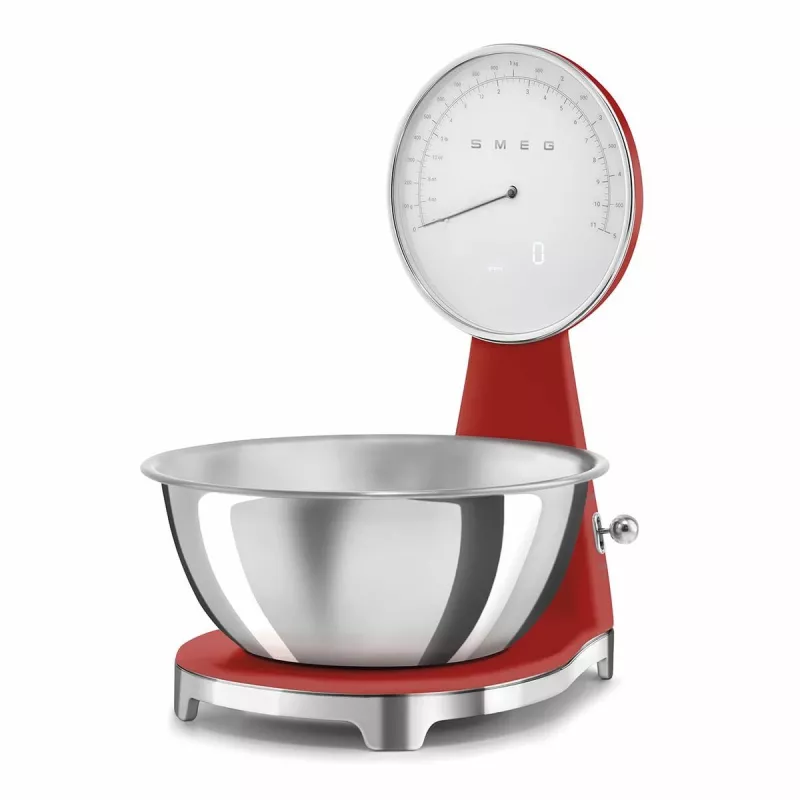 SMEG Balança de cozinha analógica e digital vermelha KSF01RDWW