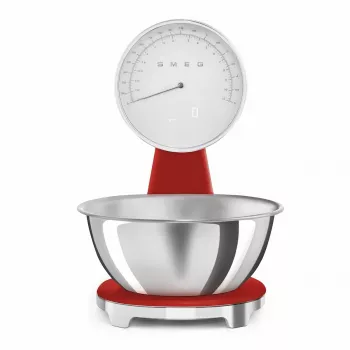 SMEG Balança de cozinha analógica e digital vermelha KSF01RDWW