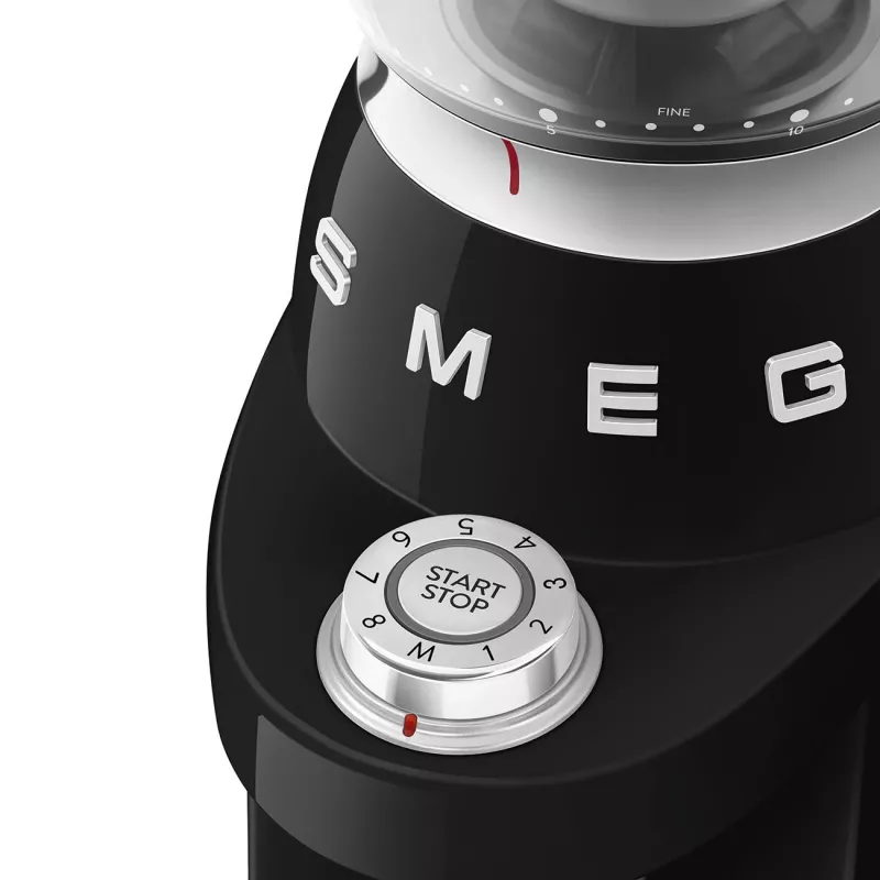 Smeg CGF03BLEU moinho de café cónico 50's Style - preto, 150W, capacidade 350g