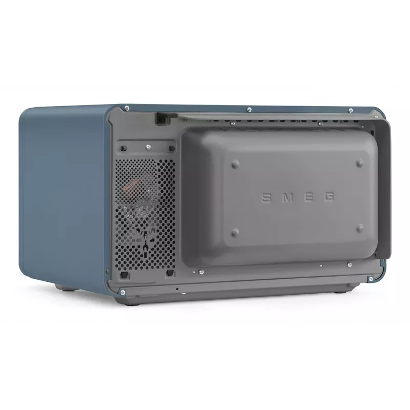 Micro-ondas combinado Smeg MOC02SBMEU, 9 funções, 2100 W, Storm Blue mate