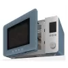 Micro-ondas combinado Smeg MOC02SBMEU, 9 funções, 2100 W, Storm Blue mate