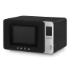 Micro-ondas combinado Smeg MOC02BLMEU, 9 funções, 2100 W, preto mate
