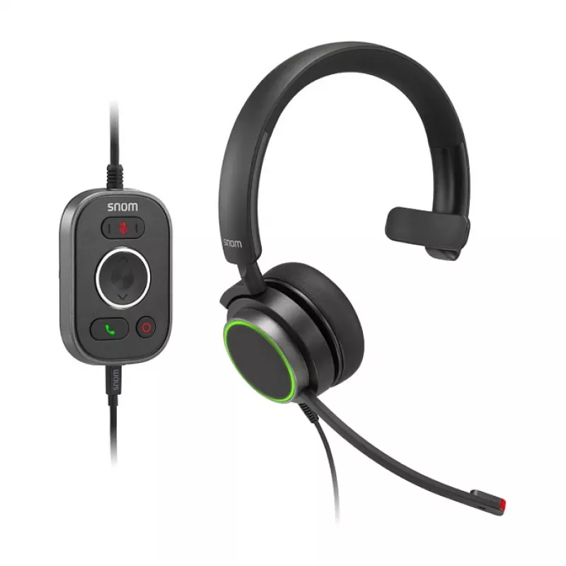 Snom A330M Auscultador com fio on-ear mono com microfone com cancelamento de ruído