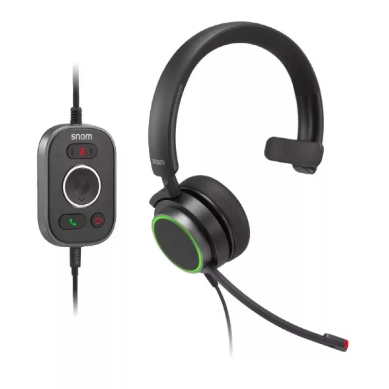 Snom A330M Auscultador com fio on-ear mono com microfone com cancelamento de ruído
