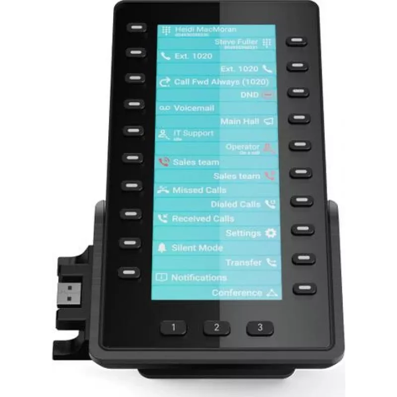Módulo de expansão Snom D8C para telefones IP D862/D865, ecrã colorido 4,3 inch, 48 teclas programáveis, USB, preto