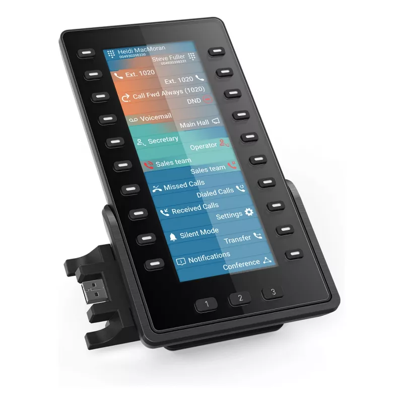 Módulo de expansão Snom D8C para telefones IP D862/D865, ecrã colorido 4,3 inch, 48 teclas programáveis, USB, preto