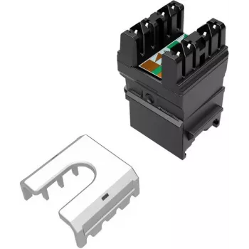 Tomada keystone SOLARIX Cat.6 UTP RJ45 sem ferramentas, preta