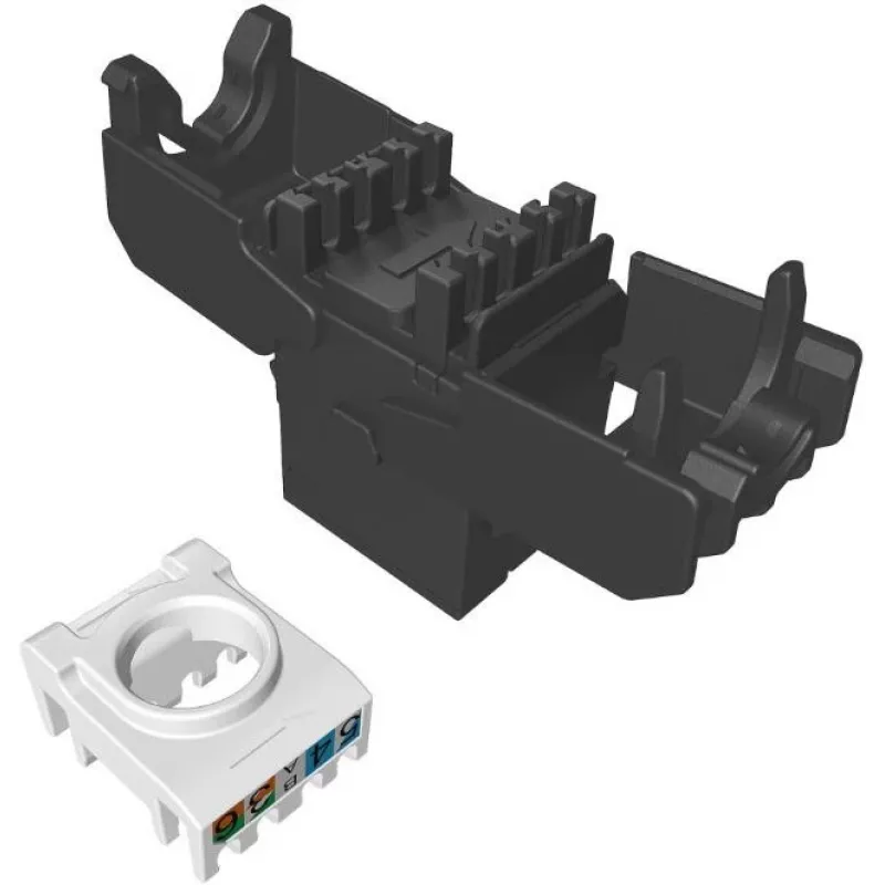 SOLARIX Módulo Keystone Cat.6 UTP RJ45 Tool-Free, Preto (RAL 9005)