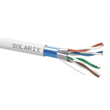 SOLARIX SXKD-6A-FFTP-LSOH cabo de instalação Cat.6A F/FTP, LSOH, Dca-s2,d2,a1, 500m bobina de madeira, cinzento