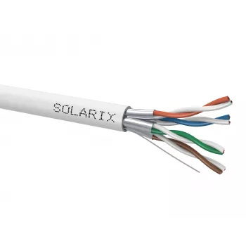 SOLARIX SXKD-6A-FFTP-LSOH cabo de instalação Cat.6A F/FTP, LSOH, Dca-s2,d2,a1, 500m bobina de madeira, cinzento