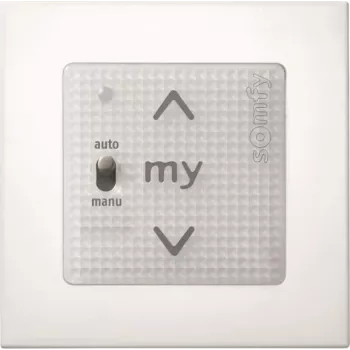 Somfy Smoove Uno A/M io Pure Transmissor de parede branco com moldura 1811405