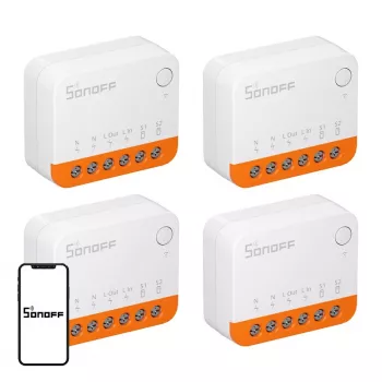 Interruptor inteligente SONOFF MINIR4 (Extreme), pack de 4