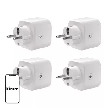 Tomada exterior Matter via Wi-Fi SONOFF S61s, pack de 4