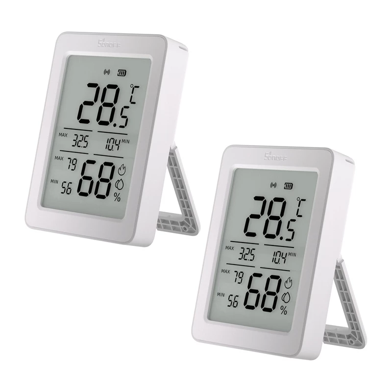 Sensor de temperatura e humidade SONOFF ZigBee SNZB-02DR2, pack de 2