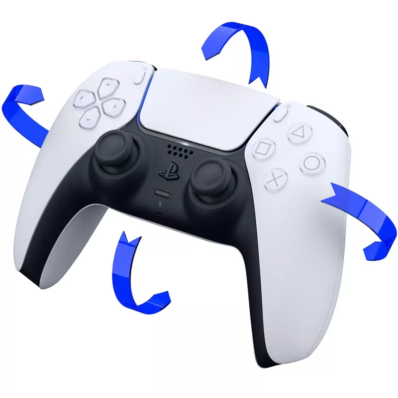 Comando sem fios Sony CFI-ZCT1W/W DualSense – branco – feedback háptico e gatilhos adaptativos para PS5, PC, dispositivos móveis
