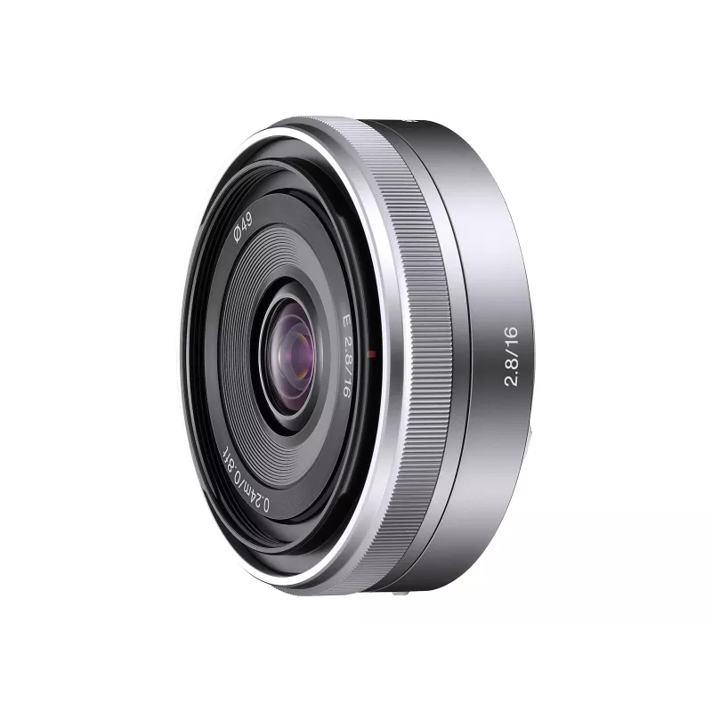 Sony SEL16F28S.SYX E-Mount 16mm f/2.8 Grande Angular de Distância Focal Fixa (APS-C, Preto)