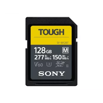 Sony SF-M256T TOUGH UHS-II Cartão de Memória SDXC 256GB V60 U3 277MB/s Leitura 150MB/s Escrita à prova de água, pó e choques