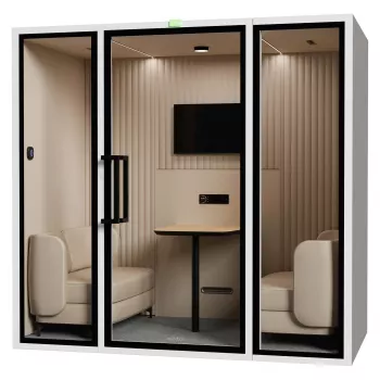 SOUNDBOX INC ARTPod+ ML cabine acústica para 4 pessoas, branca