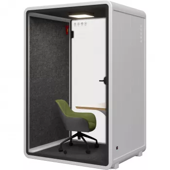SOUNDBOX INC Soundbox Office Pod SR-M (F4) 1 Pessoa Branco - Cabine telefónica acústica com iluminação LED e ventilação