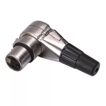 Soundsation GO-LINK SXLR034F-B conector fêmea XLR de 3 pólos, ligação por soldadura, preto, pack de 25