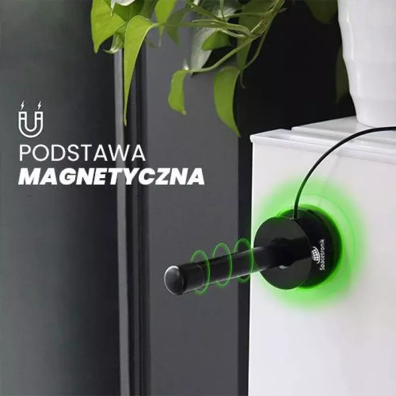 Antena magnética Spacetronik Hook TV DVB-T2 com amplificador de 28 dBi e cabo de 3 m