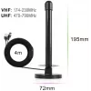 Antena magnética Spacetronik Hook TV DVB-T2 com amplificador de 28 dBi e cabo de 3 m