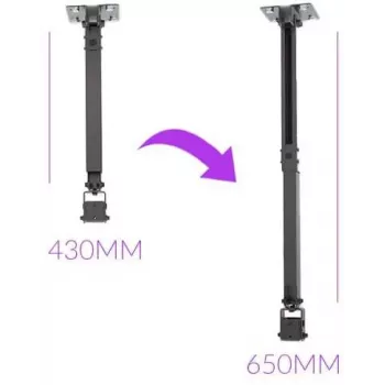 Suporte universal para projetor Spacetronik SPA-P01B 2-em-1 teto/parede, 15 kg, aço, preto