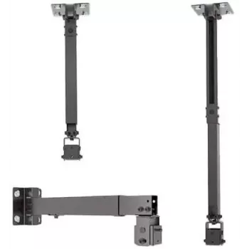 Suporte universal para projetor Spacetronik SPA-P01B 2-em-1 teto/parede, 15 kg, aço, preto