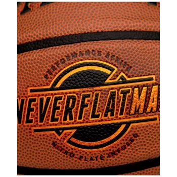 Bola de basquetebol Spalding Neverflat Max para interior/exterior, castanha