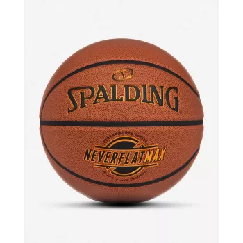 Bola de basquetebol Spalding Neverflat Max para interior/exterior, castanha