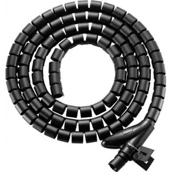 SpeaKa Professional Espiral para cabos poliuretano PE preto flexível 15 mm x 2,5 m (SP-13402968)
