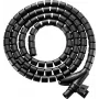 SpeaKa Professional Espiral para cabos poliuretano PE preto flexível 15 mm x 2,5 m (SP-13402968)