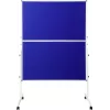 Biombo de moderação SpeaKa Professional SP-PB-B01 feltro azul 1250 x 1850 mm dobrável com rodas frente e verso SP-12058196