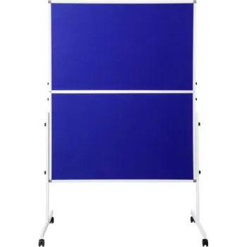 Biombo de moderação SpeaKa Professional SP-PB-B01 feltro azul 1250 x 1850 mm dobrável com rodas frente e verso SP-12058196