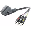 SpeaKa Professional Cabo SCART para 3x RCA Composite AV 2 m preto SP-7869848