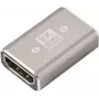 SpeaKa Professional SP-11301992 Adaptador HDMI conector fêmea para conector fêmea 8K 60Hz 4K 120Hz alumínio cinzento