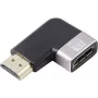 SpeaKa Professional SP-11302004 Adaptador HDMI 8K 60Hz 4K 120Hz 90° angular ficha para conector fêmea preto prateado