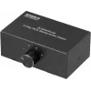 SpeaKa Professional SP-AS-500 Comutador de áudio RCA de 4 portas bidirecional caixa metálica