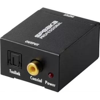 SpeaKa Professional SP-ATDAC-100 Conversor AV, de RCA para Toslink e coaxial digital SP-13904368