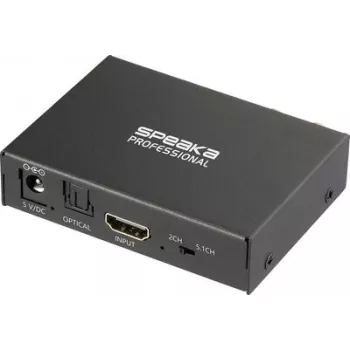 SpeaKa Professional SP-HDS-300 Splitter HDMI 1x2 com extração de áudio 4K