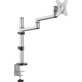 SpeaKa Professional SP-MM-1060 Suporte de secretária para monitor individual para ecrãs de 17-32 polegadas, alumínio, totalmente articulado com altura ajustável, VESA 75/100, 9kg, preto SP-14376400