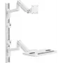Suporte de parede full-motion SpeaKa Professional SP-MM-961 para monitores 17-49 polegadas, branco, altura ajustável, orientável e inclinável, VESA até 100x100, 20 kg