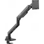 SpeaKa Professional SP-MM-970 braço de monitor individual para secretária para ecrãs de 17-49 polegadas, mola a gás com altura ajustável, inclinar, rodar, girar, VESA 75/100, preto SP-12355456