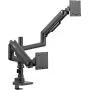SpeaKa Professional SP-MM-980 Suporte de mesa para dois monitores para ecrãs de 17-49 polegadas, altura ajustável, inclinável, orientável, rotativo, mola a gás, preto SP-12355452