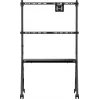 SpeaKa Professional SP-TVC-1600 Suporte de TV com rodas 49 polegadas-80 polegadas suporte de chão ajustável em altura com prateleira AV e prateleira para câmara (SP-14375748)