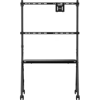 SpeaKa Professional SP-TVC-1600 Suporte de TV com rodas 49 polegadas-80 polegadas suporte de chão ajustável em altura com prateleira AV e prateleira para câmara (SP-14375748)